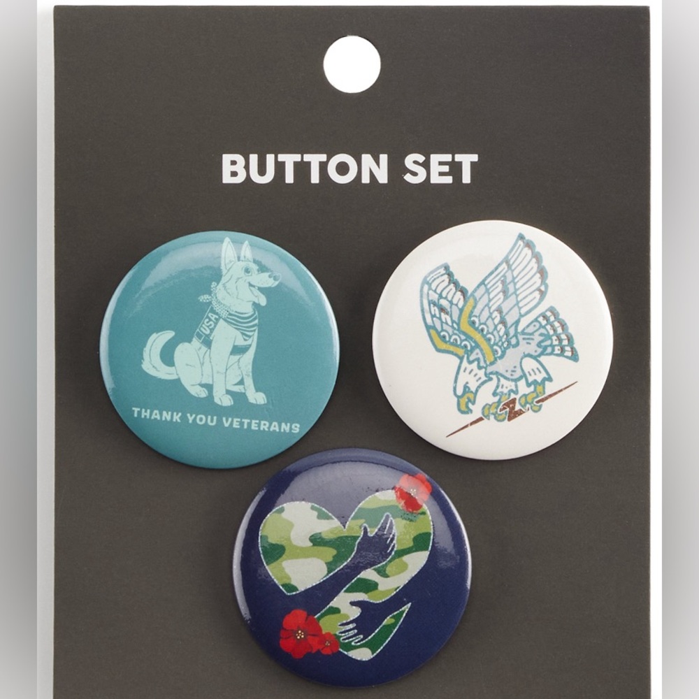 Veterans 3 pk buttons